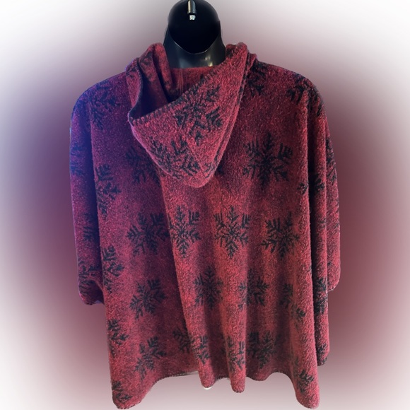 Vermont Country Store women’s hooded Berber fleece cape XL/2X Plus Size - Picture 2 of 7